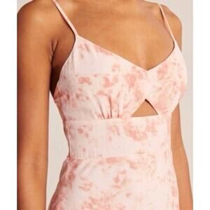 Abercrombie & Fitch Pink Tie Dye Cut Out Mini Strappy Dress Size Large
